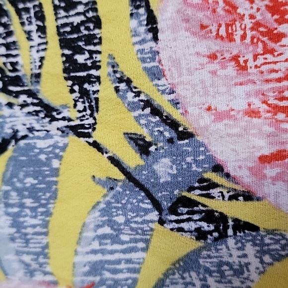 Leith Yellow Tropical Floral Mini Shorts Rompers/ XS - Picture 14 of 16